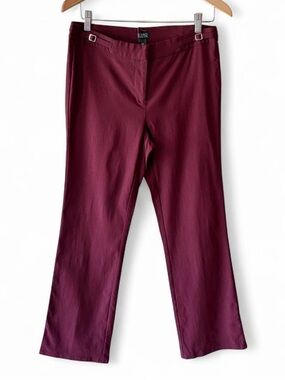 Vintage Y2K burgundy low rise flare pants euro subversive vamp rockstar red 6-8